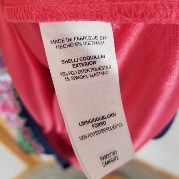 Laundry by Shelli Segal Calypso Shift Dress Colorful Bright 3/4 Sleeves Size L - Picture 12 of 14